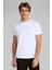Erkek Ss Smooth Cttn Solid Crewnk T-Shirt - Beyaz 1