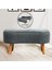 Scala Sandıklı Bohem Ahşap Ayaklı Puf/Bench, Gri 1