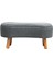 Scala Sandıklı Bohem Ahşap Ayaklı Puf/Bench, Gri 3