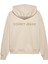 Erkek Cropped Fit Kapüşonlu Fermuarlı Sweatshirt - Krem 2