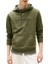Erkek Kapüşonlu Baskı Logolu Sweatshirt - Haki 1