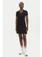 Kadın Polo Yaka Fit & Flare Kesim Fitilli Elbise - Siyah 3