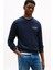 Erkek Regular Fit Baskı Logolu Pamuklu Sweatshirt - Lacivert 1