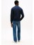 Erkek Regular Fit Baskı Logolu Pamuklu Sweatshirt - Lacivert 3