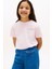 Unisex Çocuk Minimal Logo Baskılı T-Shirt – Pembe 1