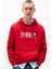 Erkek Regular Fit Kapüşonlu Grafik Logolu Sweatshirt - Kırmızı 1