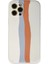 iPhone 12 Pro Max Kılıf Ebruli Lansman Silikon - Beyaz-Turuncu - NFND7395-4351 1