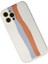iPhone 12 Pro Max Kılıf Ebruli Lansman Silikon - Beyaz-Turuncu - NFND7395-4351 2