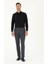 Siyah Slim Fit Armürlü Uzun Kollu Gömlek 4