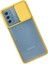 Samsung Galaxy M52 5g Kılıf Palm Buzlu Kamera Sürgülü Silikon - Sarı - NFND3328-3834 3