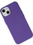 iPhone 14 Plus Kılıf Nano Içi Kadife Silikon - Mor - NFND8399-7748 3