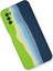 Samsung Galaxy A03S Kılıf Ebruli Lansman Silikon - Yeşil-Koyu Yeşil - NFND6631-1071 2