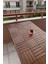 Ahşap Ceviz Renk Balkon Bahçe Masası Çay Kahve Mutfak Yemek Masası 120 x 60 cm , Yükseklik 73 cm 1