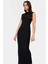 Şık Yazlık Örme Midi Elbise Bodycon Kalıp Kayık Yaka Esnek Kumaş Rahat ve 2