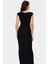 Şık Yazlık Örme Midi Elbise Bodycon Kalıp Kayık Yaka Esnek Kumaş Rahat ve 3
