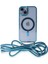 iPhone 14 Kılıf Divo Lazer Askılı Magsafe Kapak - Sierra Blue - NFND8927-8379 1