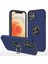 iPhone 12 Kılıf Elit Yüzüklü Kapak - Lacivert - NFND4000-8321 1