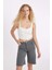 Normal Bel Kısa Paça Gabardin Bermuda Şort D0965AX24SM 5