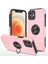 iPhone 12 Mini Kılıf Elit Yüzüklü Kapak - Pembe - NFND9970-3426 1