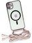 iPhone 12 Kılıf Divo Lazer Askılı Magsafe Kapak - Pembe - NFND3118-8661 4
