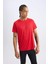 Kırmızı Fit Standart Fit Bisiklet Yaka Sporcu Kısa Kollu Tişört D0676AX24AU 7