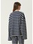 Skipper Çizgili Koyu Mavi Kadın Sweatshirt 4