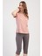 Kadın Vıscon Kısa Kol Kaprili Pijama Takım , 409283 1