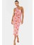 Leopar Desenli Midi Boy Tül Elbise Bodycon Kalıp Yazlık Astarlı Profesyonel Görünüm Modern Stil 1