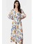 Yazlık Çok Etnik Desenli A Line Midi Elbise Şık Kuşak Detayı ile Konforlu Kesim 1