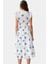 Yazlık Çiçek Desenli Midi Elbise Pamuklu Terrycotton Kumaş Rahat Günlük Stil Şık Görünüm 3