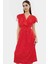 Yazlık Midi Elbise Örme Polyester Kumaş Beli Lastikli A Line Premium Kalite Özenle Seçilmiş 2