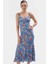 Maxi Elbise Çiçekli Desenli Bodycon Kalıp 94 Polyester 6 Elastan Yazlık Uzun Ömürlü Rahat ve Şık 2