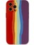 iPhone 12 Pro Max Kılıf Ebruli Lansman Silikon - Kırmızı-Mor - NFND1521-4466 1