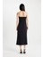 Bodycon Straplez Siyah Midi Abiye Elbise D0985AX24SM 8
