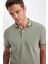 Slim Fit Dar Kesim Polo Yaka Kısa Kollu Pamuklu Tişört D0033AXNS 6