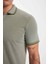 Slim Fit Dar Kesim Polo Yaka Kısa Kollu Pamuklu Tişört D0033AXNS 7