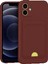 iPhone 11 Kılıf Kelvin Kartvizitli Silikon - Bordo - NFND6006-2799 1