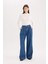 90's Wide Leg Yüksek Bel Geniş Paça Uzun Jean Pantolon D1344AX24WN 2