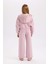 Kız Çocuk 2'li Takım Kapüşonlu Kalın Fermuarlı Sweatshirt Hırka Jogger Eşofman Altı D0728A824AU 6