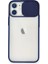iPhone 11 Kılıf Palm Buzlu Kamera Sürgülü Silikon - Lacivert - NFND3536-8233 1