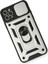 iPhone 11 Pro Kılıf Pars Lens Yüzüklü Silikon - Gümüş - NFND4823-5648 3