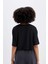 Fit Oversize Geniş Kalıp Bisiklet Yaka Baskılı Sporcu Modal Kısa Kollu Tişört D1281AX24HS 7