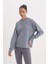 Fit Standart Fit Kapüşonlu Skuba Dalgıç Kumaş Sporcu Basic Düz Sweatshirt A5626AX24AU 6