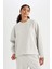 Fit Bisiklet Yaka Skuba Dalgıç Kumaş Sporcu Sweatshirt C9612AX24AU 6