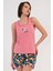 Pamuklu Kadın Genıs Askılı Şortlu Pijama Takım , 408305 1