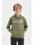 Erkek Çocuk Haki Sırt Baskılı Kapüşonlu Cepli Sweatshirt C9789A824AU 8