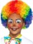 Rengarenk Kıvırcık Afro Peruk Bonus Saç 1