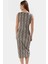 Animal Desenli Kare Yaka Bodycon Midi Örme Elbise Yazlık Rahat Şık Özel Tasarım 3