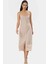 Yazlık Midi Gömlek Elbise Kare Yaka Aerobin Dokuma Polyester Modern Stil 2