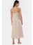Yazlık Midi Gömlek Elbise Kare Yaka Aerobin Dokuma Polyester Modern Stil 3